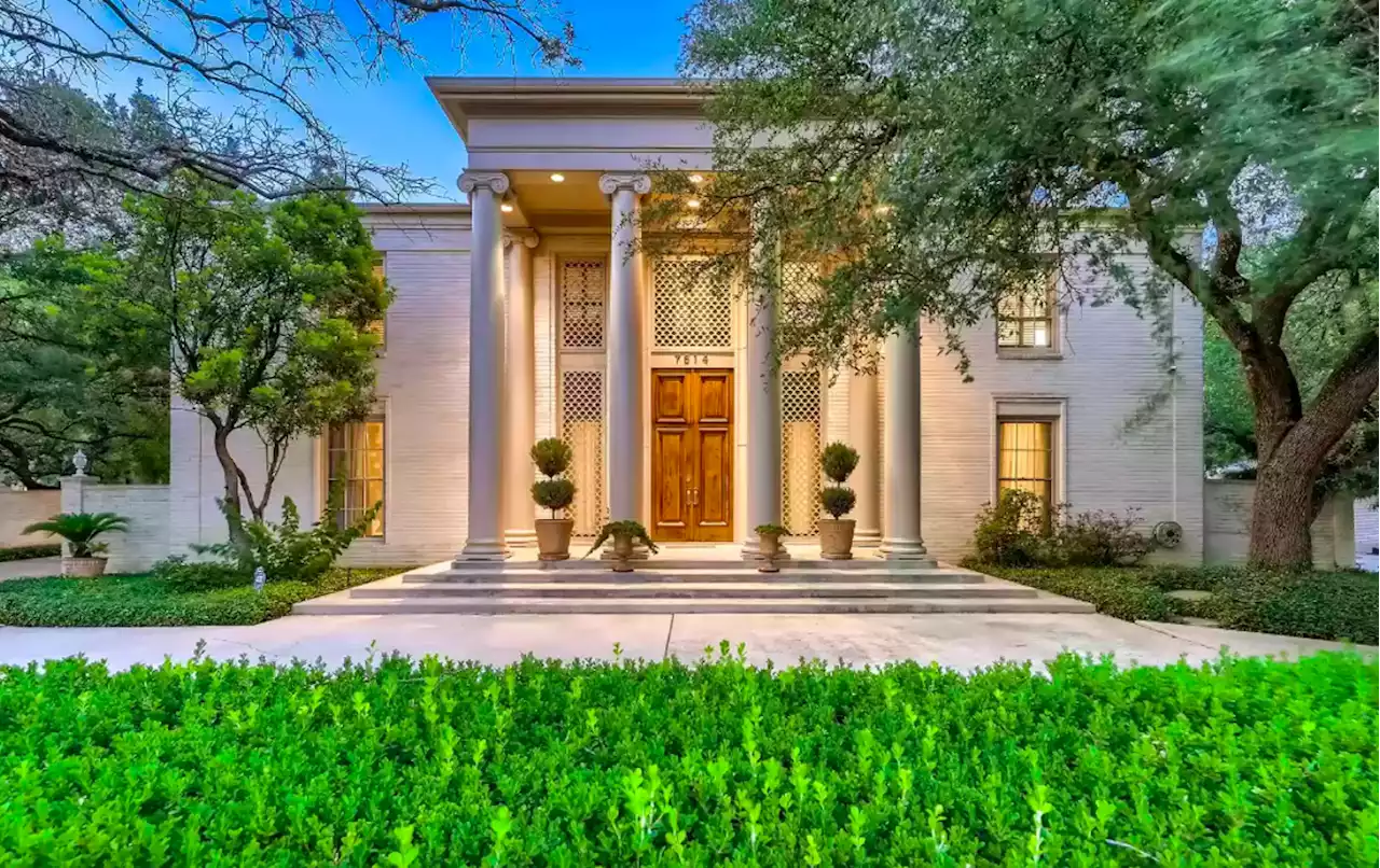 An unusual colonial-style home built by San Antonio construction giant H.B. Zachry is for sale