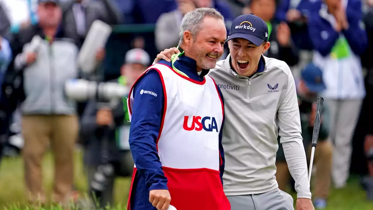 Fitzpatrick’s Caddie Kisses Flag After First Major Win in 30 Years on Tour