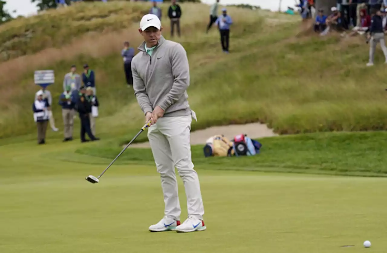Power and McIlroy slip back as Fitzpatrick holds slender lead at US Open