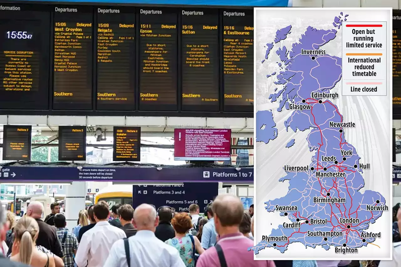 Exact ways strikes will cripple UK - as map shows where disruption will hit most