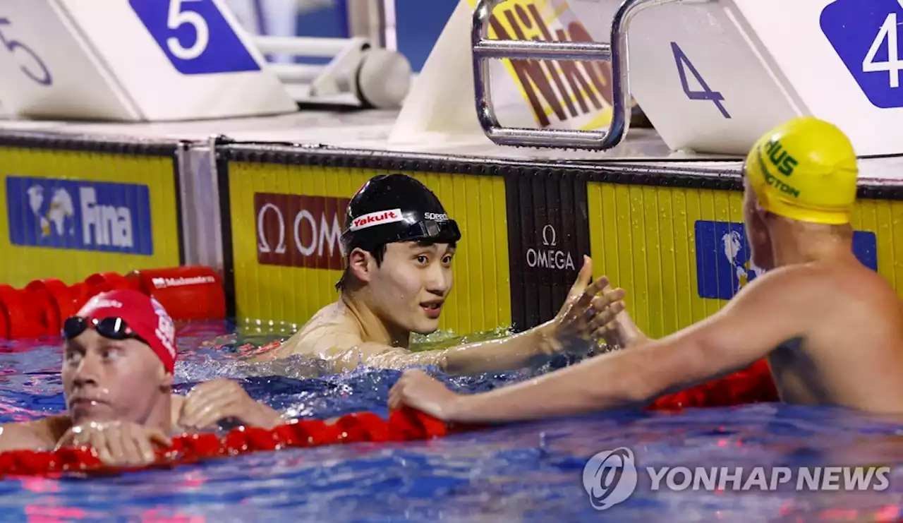 황선우, 세계선수권 자유형 200ｍ 전체 3위로 결승 진출(종합) | 연합뉴스