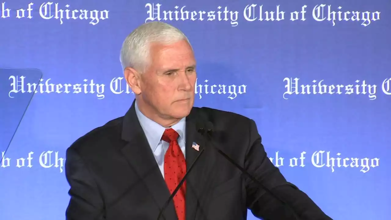 Pence blames Biden for economic woes in Chicago speech, largely avoids Jan. 6, Trump