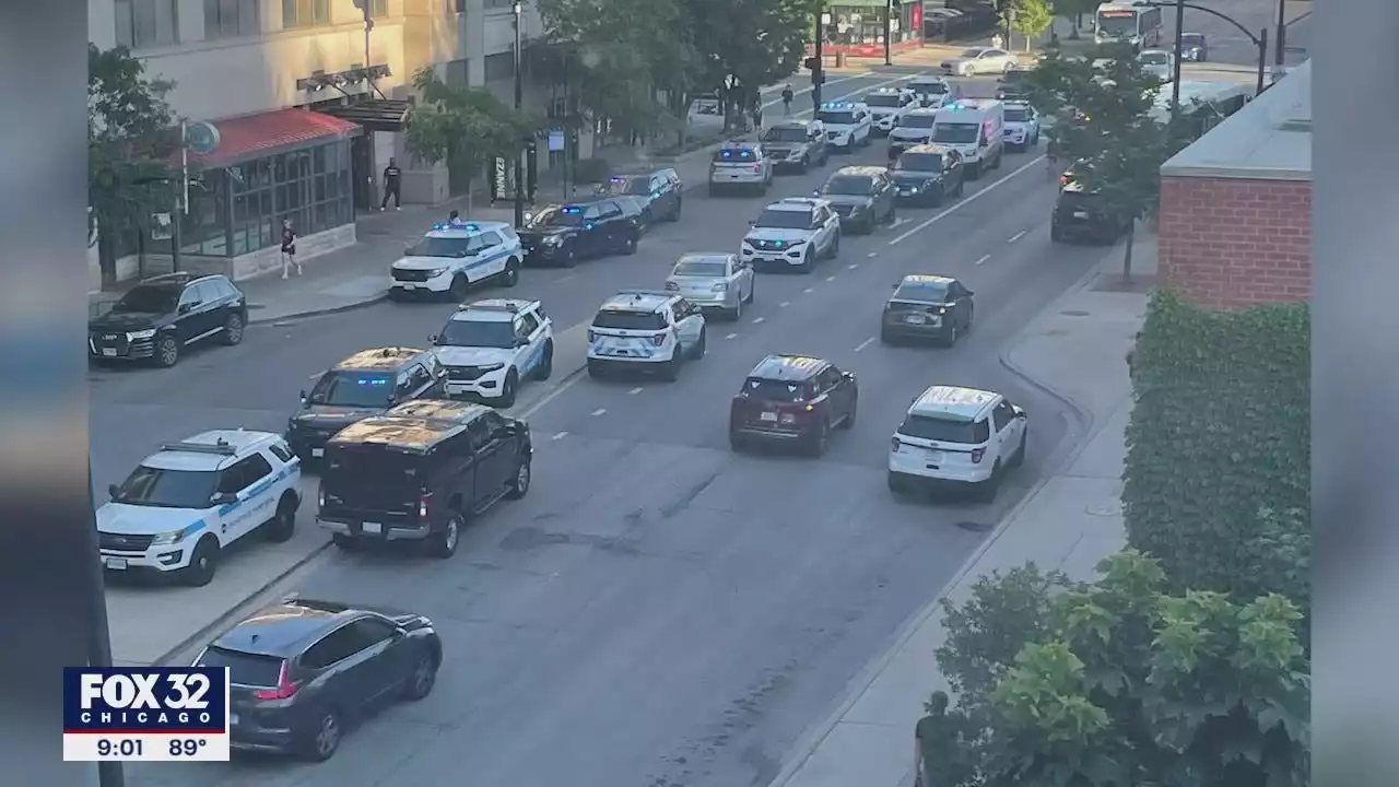 Person steals Chicago cop's taser during scuffle with suspect on CTA platform in Loop