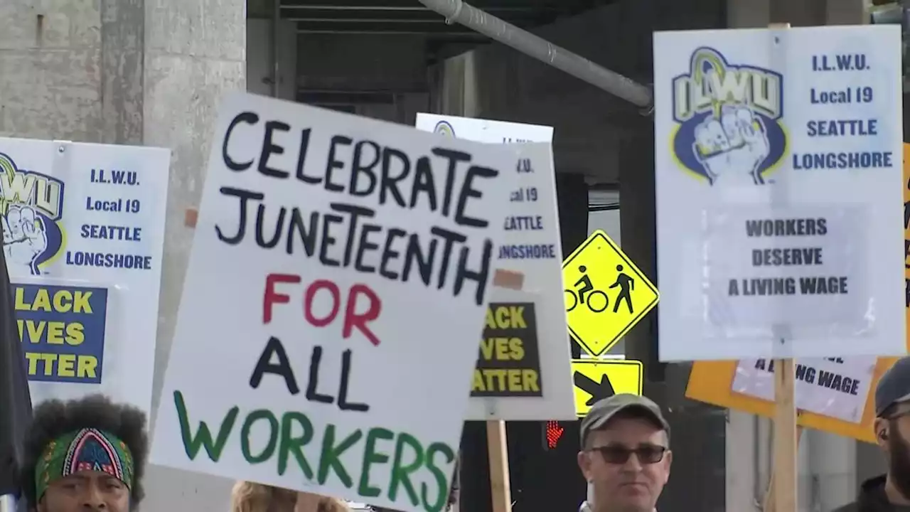 Union workers, several groups celebrate Juneteenth