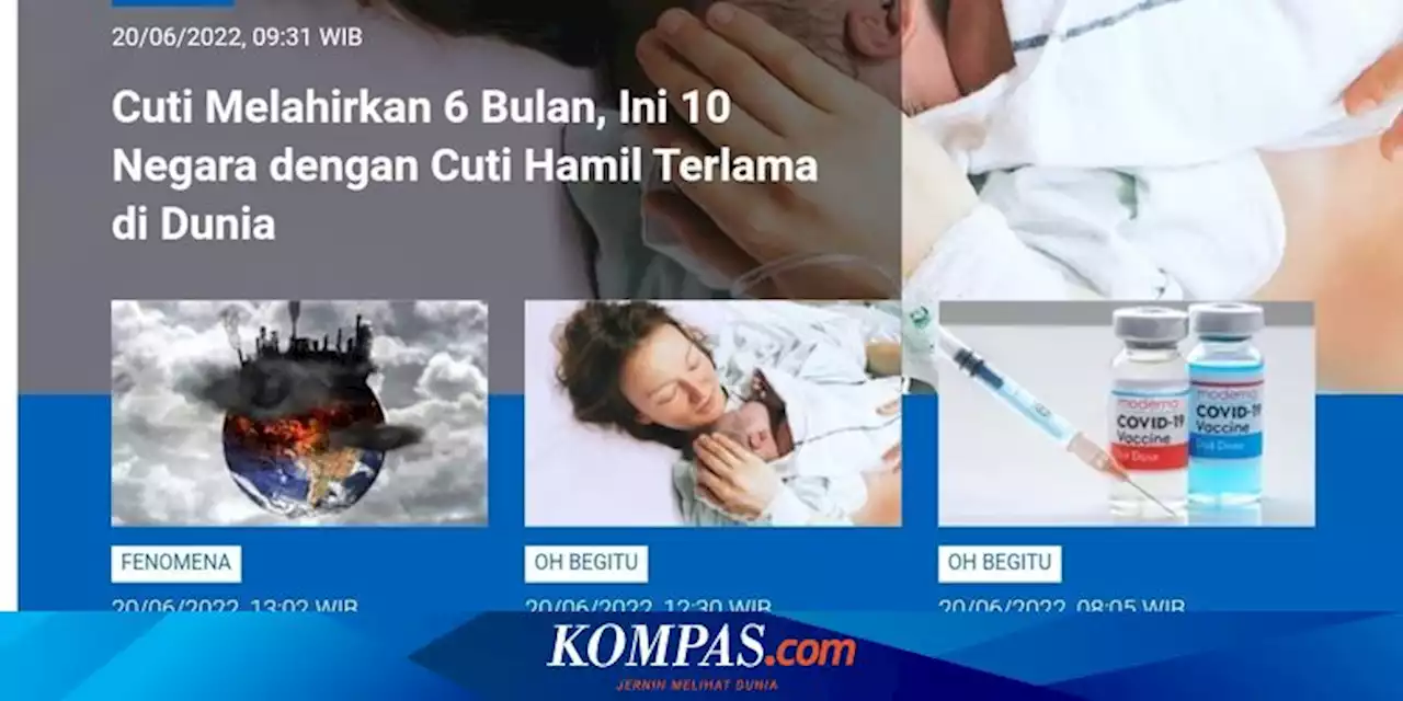 [POPULER SAINS] Cuti Melahirkan Terlama di Dunia | Masyarakat Asia Pasifik Khawatir Perubahan Iklim | Vaksin Moderna dan Pfizer untuk Anak