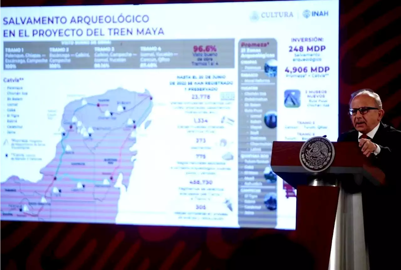 INAH rehabilitará 21 espacios arqueológicos sobre ruta del Tren Maya