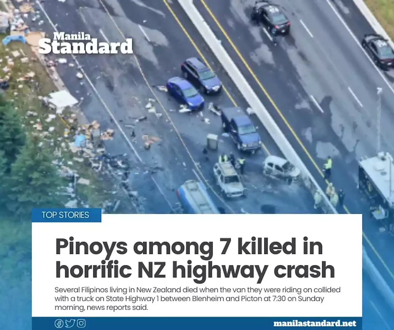 Pinoys among 7 killed in horrific NZ highway crash