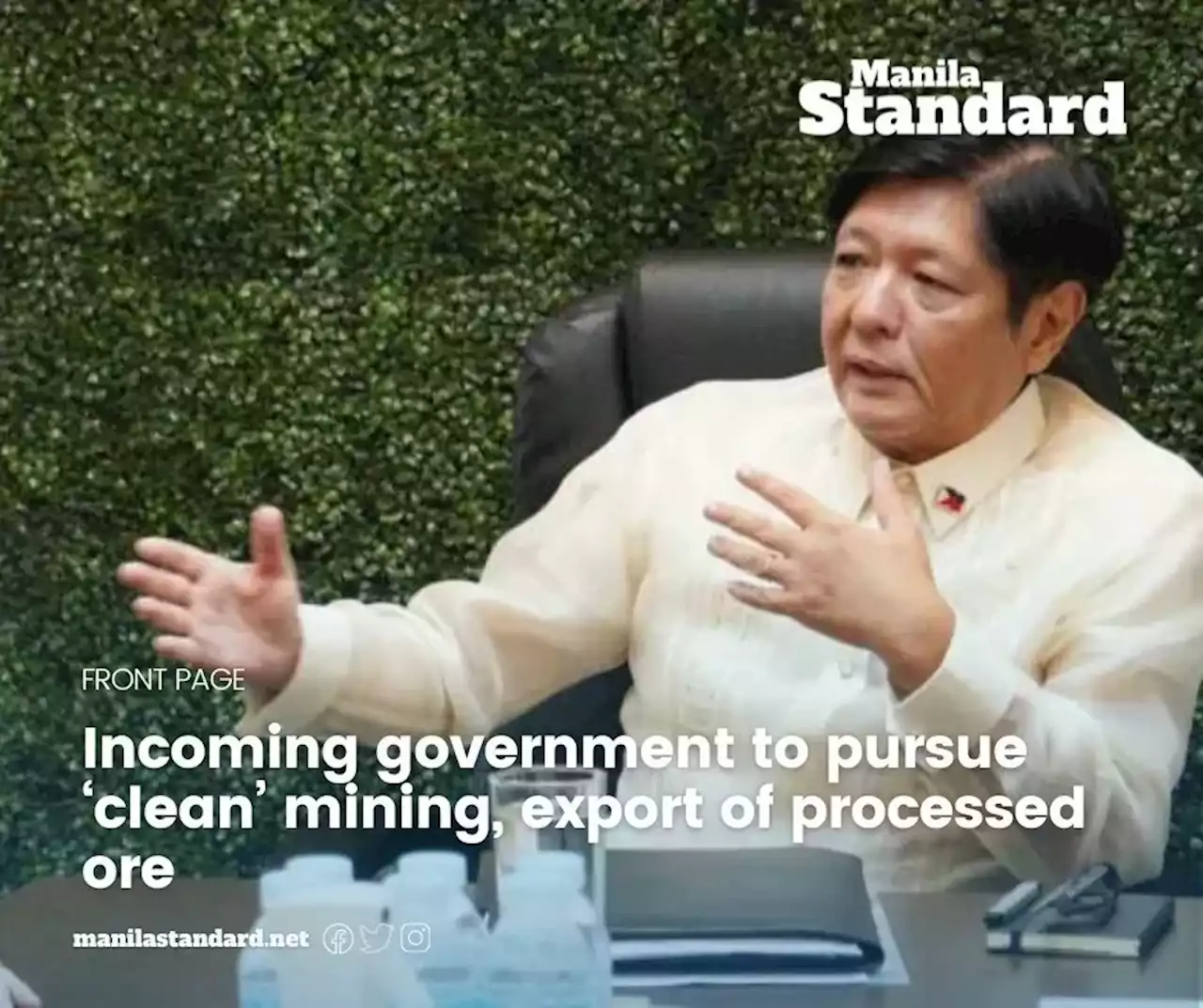 Incoming government to pursue ‘clean’ mining, export of processed ore