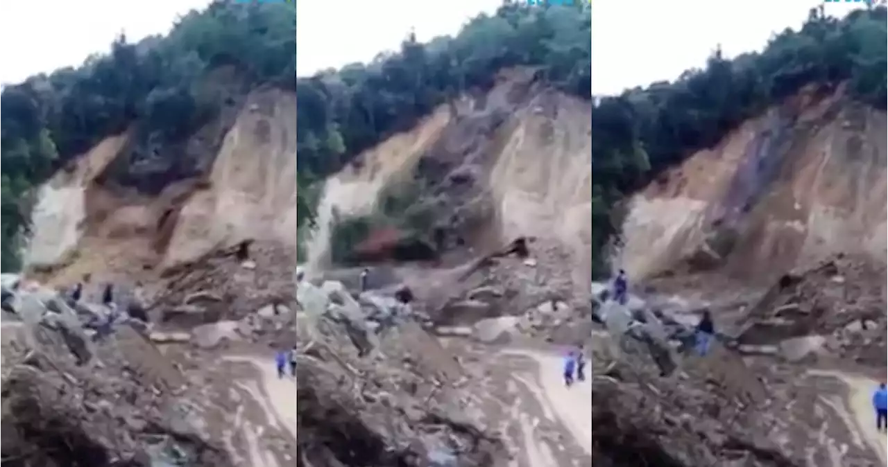 VIDEO: El deslave de un cerro tapa el camino entre dos comunidades de Guerrero