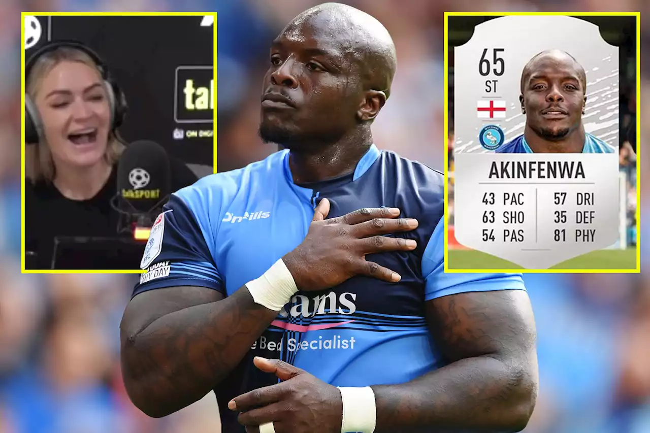 Akinfenwa hilariously corrects Laura Woods over FIFA rating then drops WWE hint