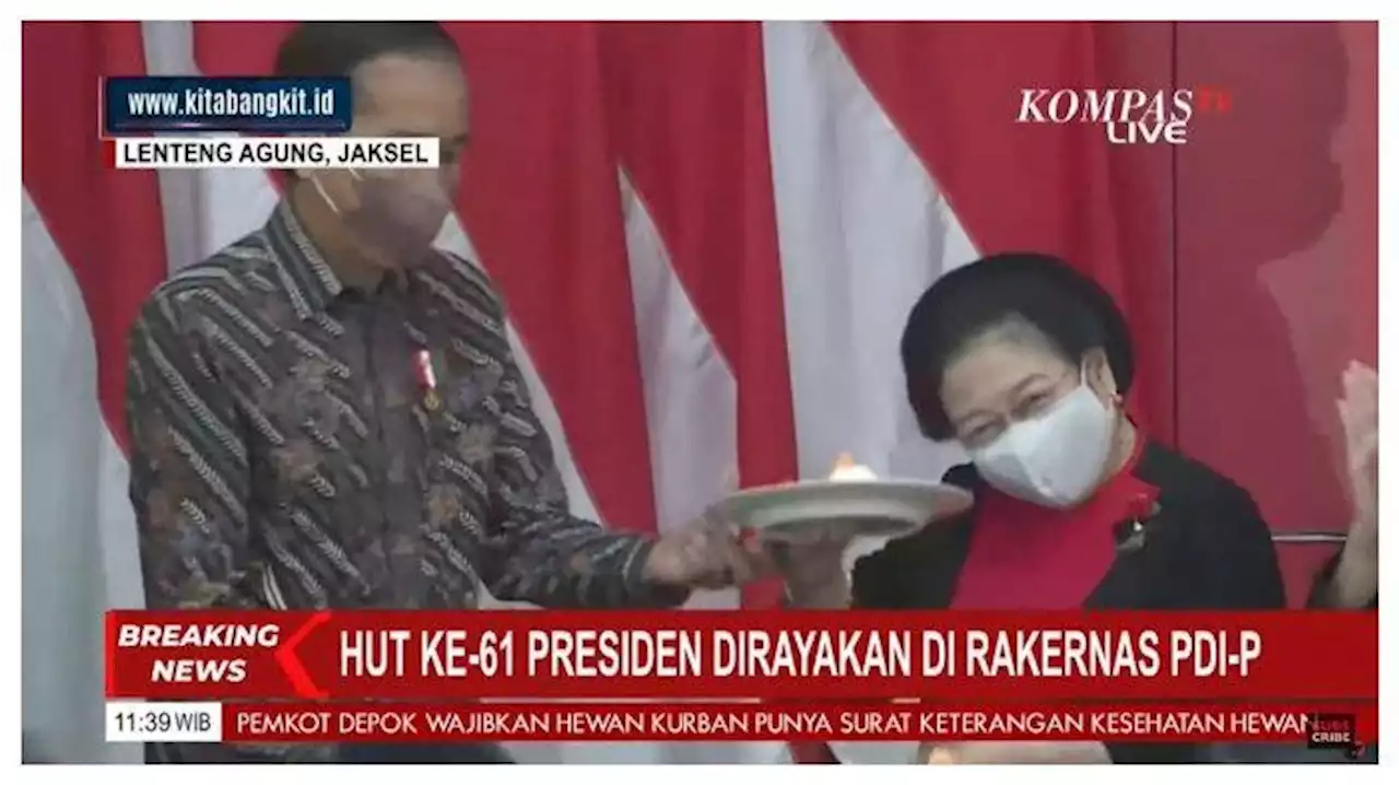 Jokowi Puji Megawati Soekarnoputri di Rakernas II PDIP: Auranya Cantik Sekali dan Sangat Karismatik - Tribunnews.com