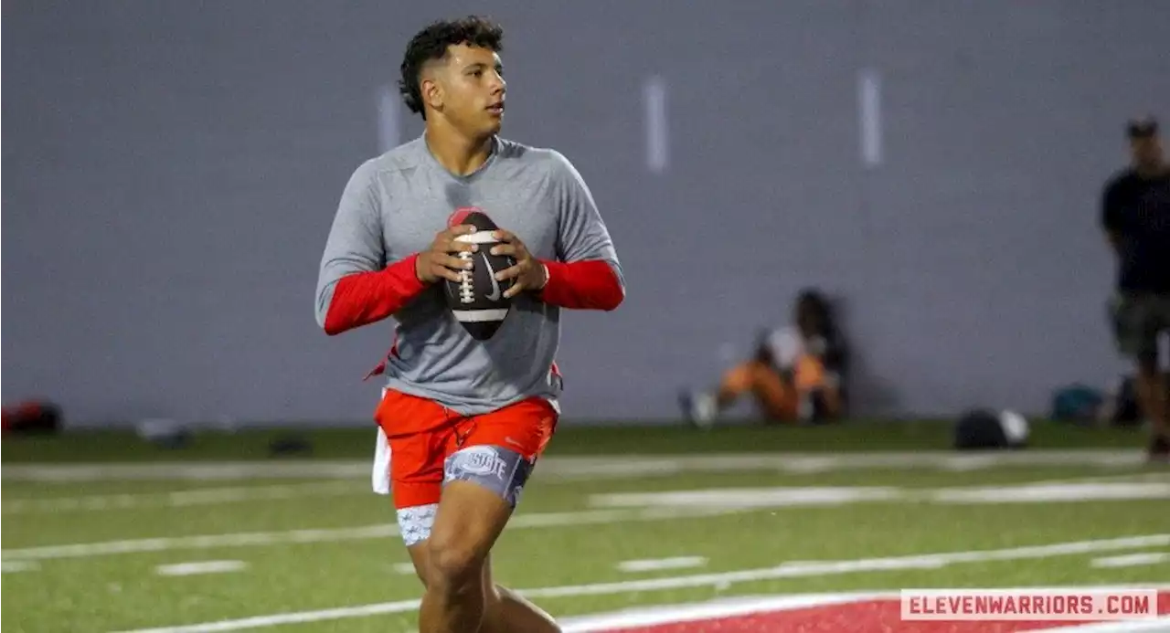 Watch All of Dylan Raiola's Throws From the Five-Star Quarterback's Workout With Ryan Day, Corey Dennis at Ohio State Camp