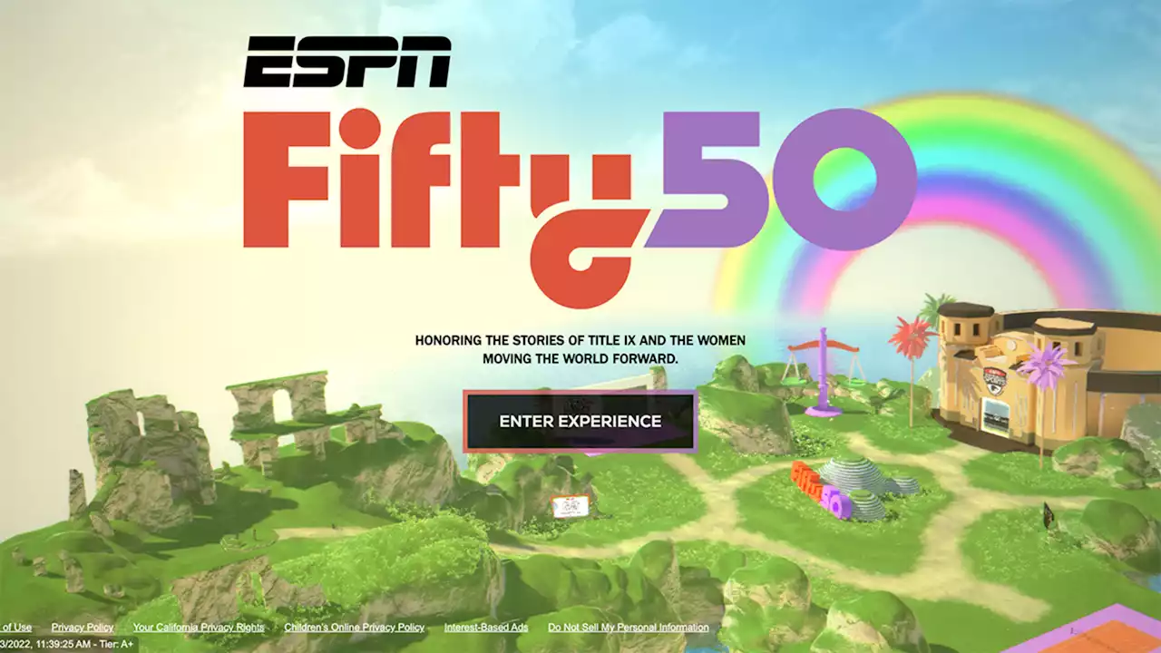 ESPN launches immersive digital destination Fifty/50 World in celebration of 50 years of Title IX