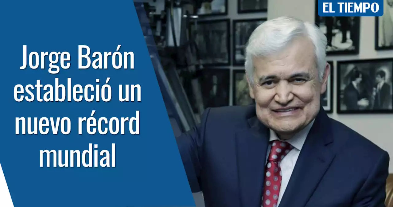 Jorge Barón recibe Récord Guinness como presentador de musicales