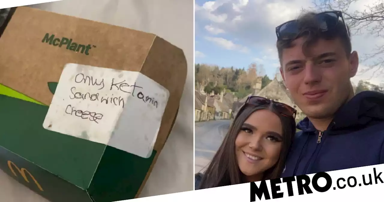 McDonald's burger with 'only ketamine' label delivered to hungover student