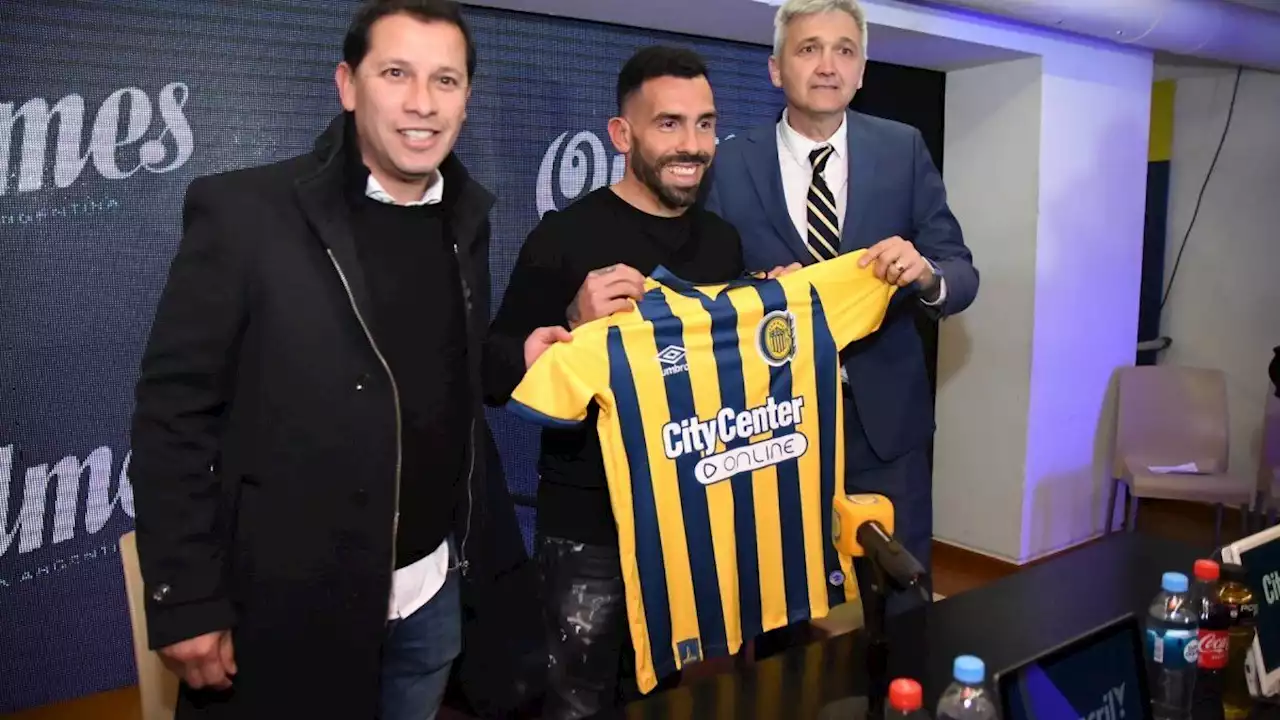 Carlos Tevez tuvo su primera práctica y fue presentado como DT de Rosario Central