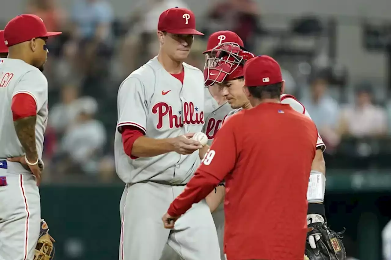 Without Bryce Harper, Phillies bats go quiet in 7-0 loss to Rangers