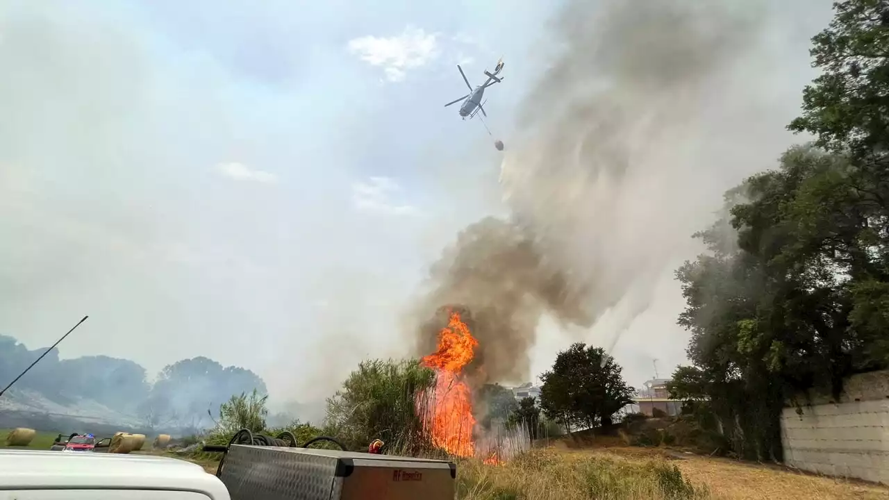 Incendio alla Pisana, fiamme e fumo minacciano le case