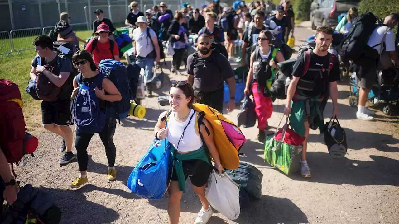 Glastonbury: 'Warm, sweaty and ready' - Fans in high spirits after avoiding transport woes