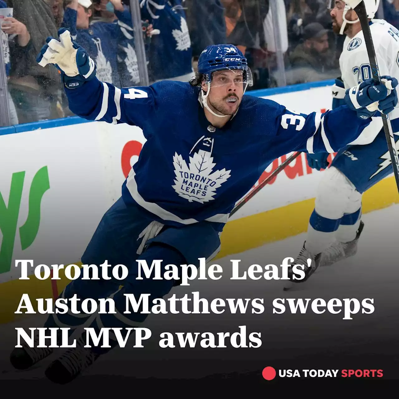 Toronto Maple Leafs' Auston Matthews sweeps MVP awards after 60-goal season