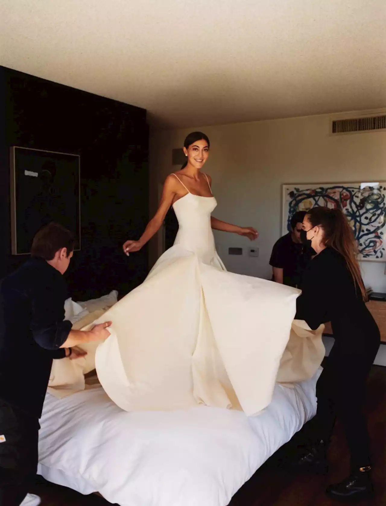 Behind the Scenes at Sarah Staudinger’s Many Pre-Wedding Dress Fittings