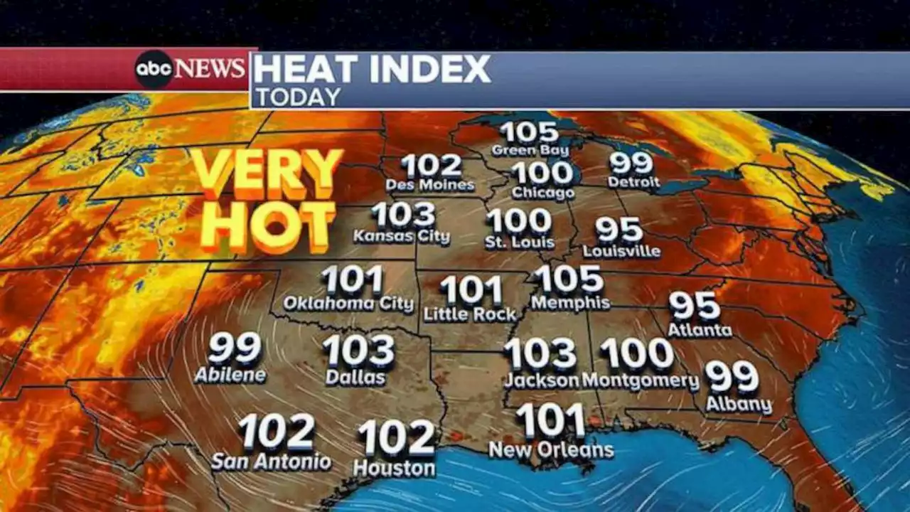 Heat wave shifts east after bringing hottest temperatures in a decade to Midwest