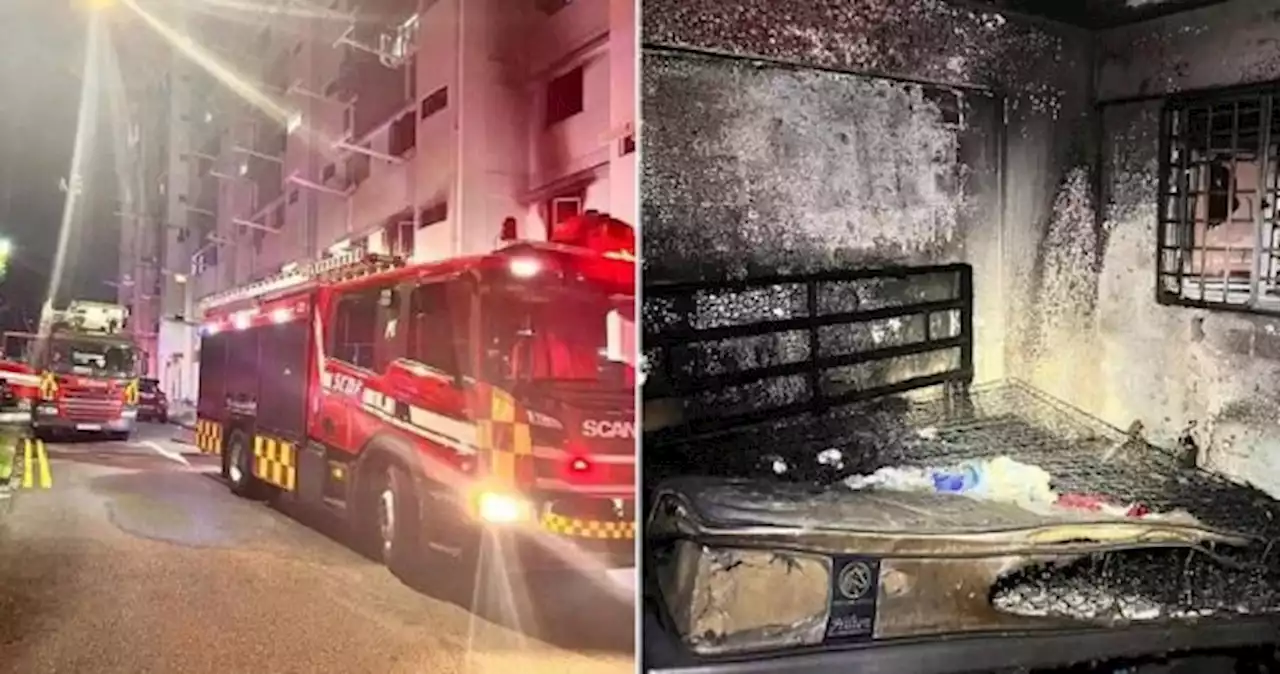 2 toddlers rescued from burning HDB flat in Marsiling