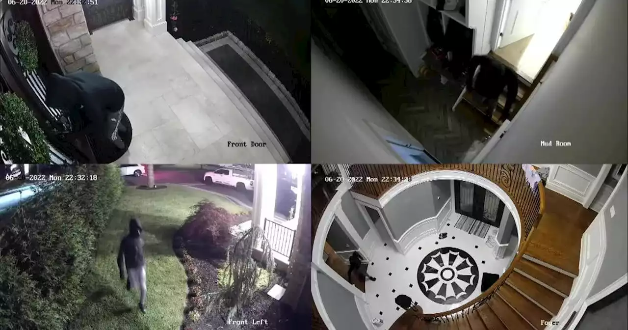 Brazen thief captured on camera going through Paramus family's home before stealing BMW