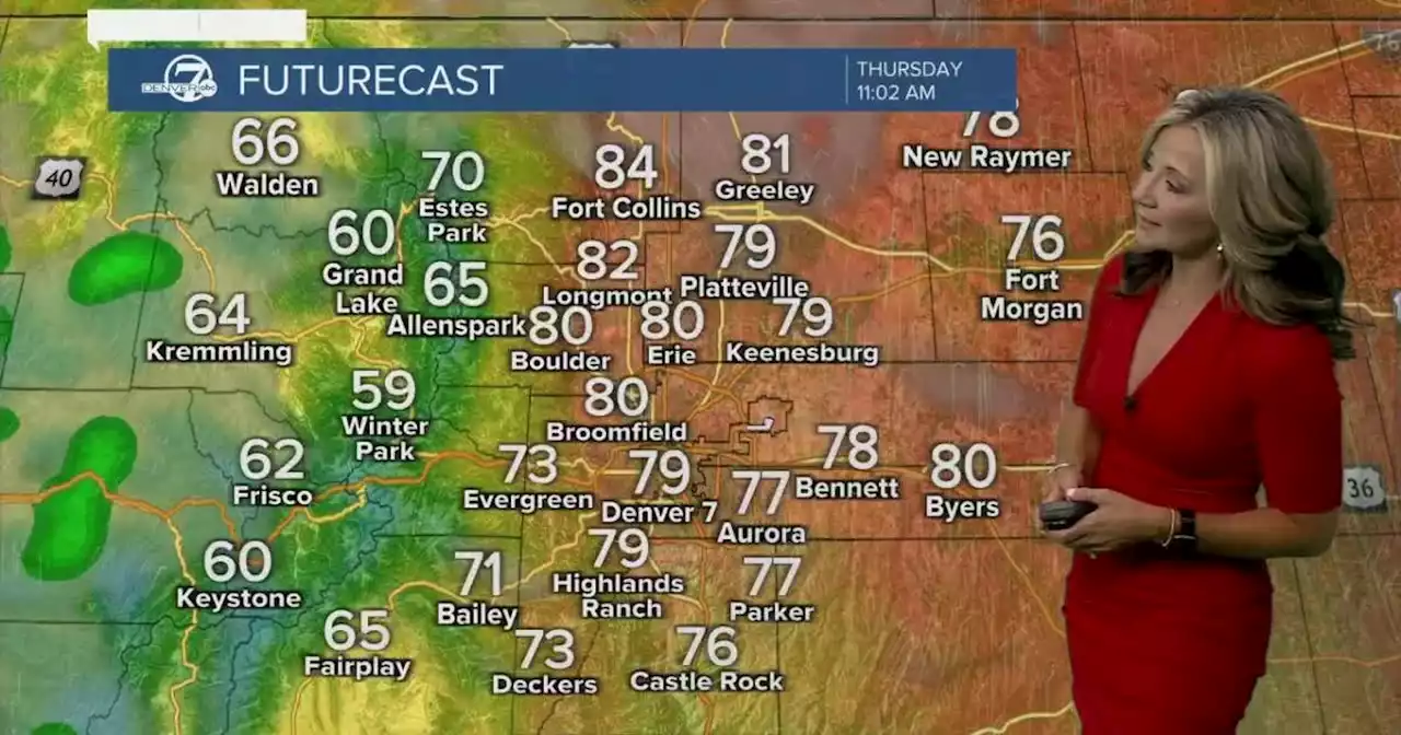 Warm and pretty dry in Denver today, but cool and wet this weekend