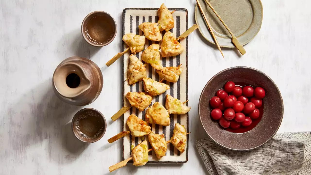 Grilled Chicken Breast Skewers With Wasabi