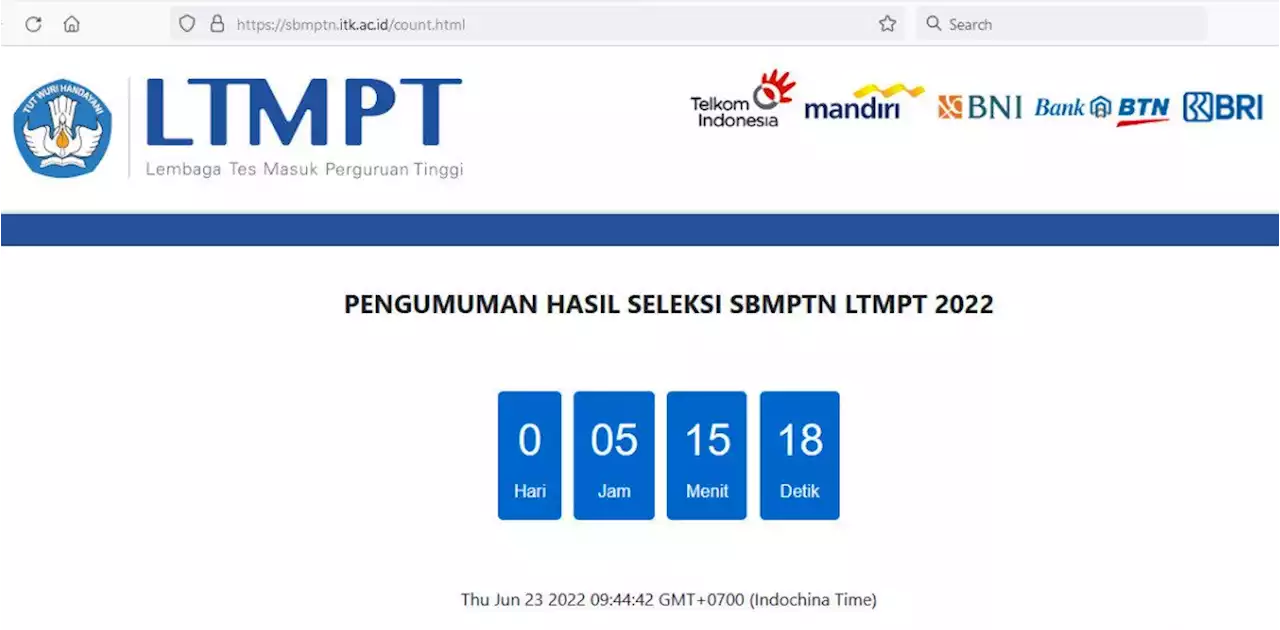 Pengumuman SBMPTN 2022, Cek di Sini