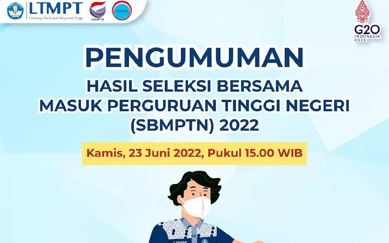 Pengumuman SBMPTN 2022 Sore Ini, Cek 33 Link di Sini, Lengkap