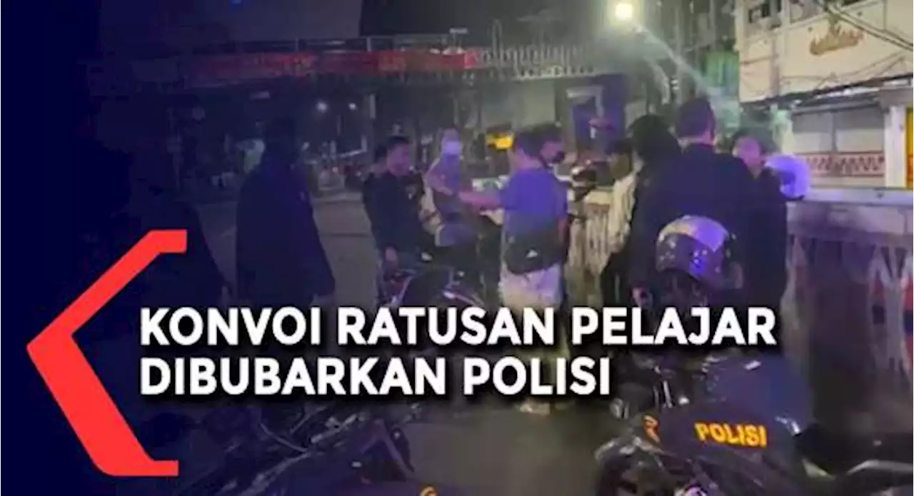 Ratusan Pelajar Konvoi Tengah Malam Dibubarkan Polisi