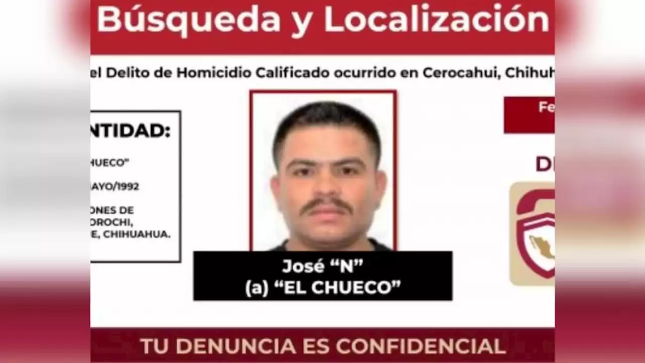 Emiten alerta migratoria en contra de “El Chueco', presunto asesino de sacerdotes jesuitas