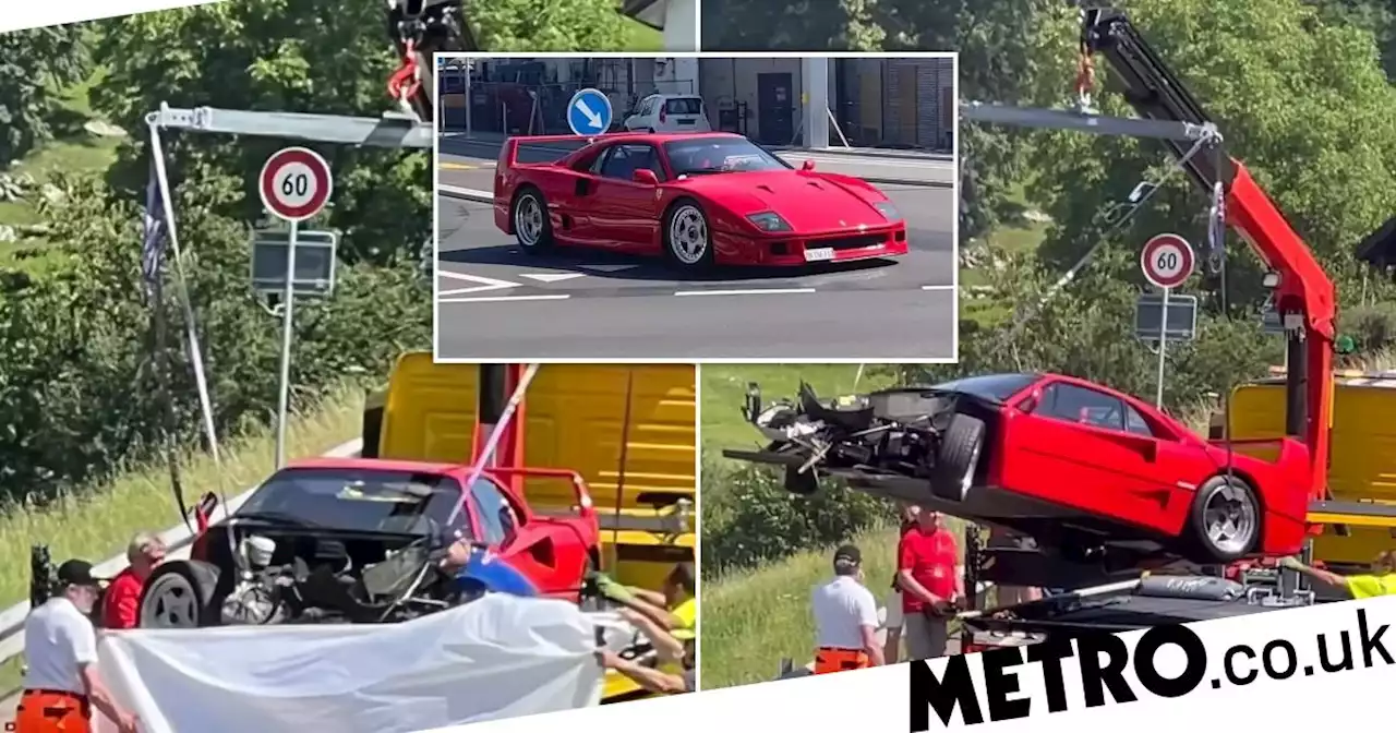 Rare Ferrari F40 worth up to £2,000,000 smashes into wall at supercar event