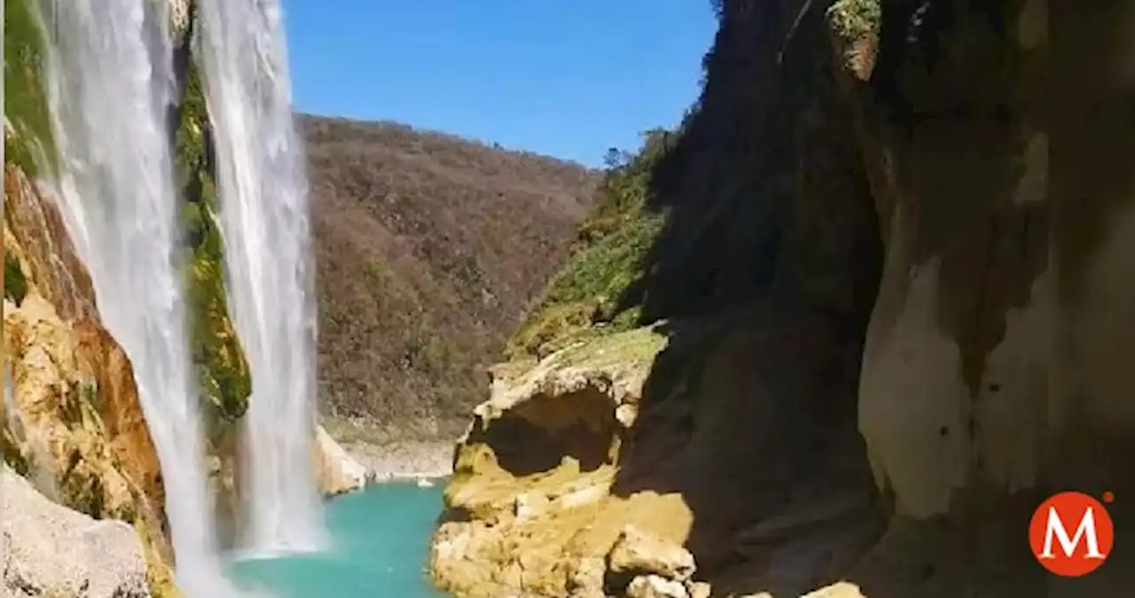 Cascada de Tamul en San Luis Potosí ya tiene agua tras lluvias