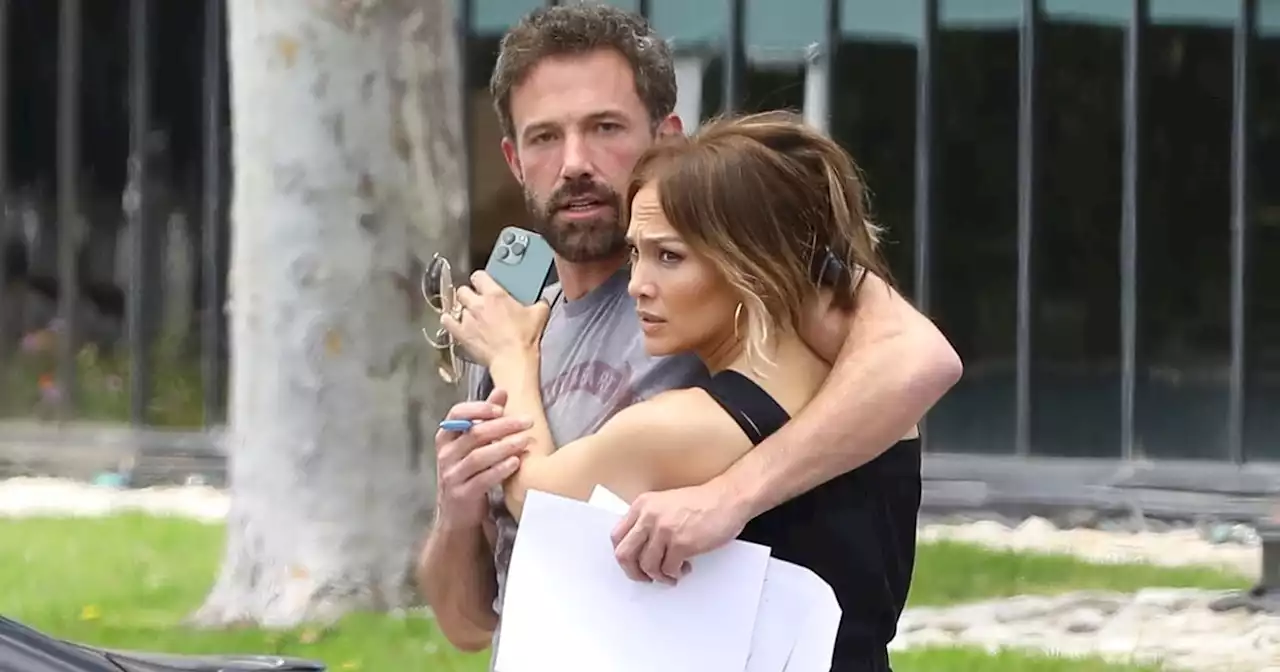 Jennifer Lopez Visits Ben Affleck on Set in a Pair of Towering Espadrilles