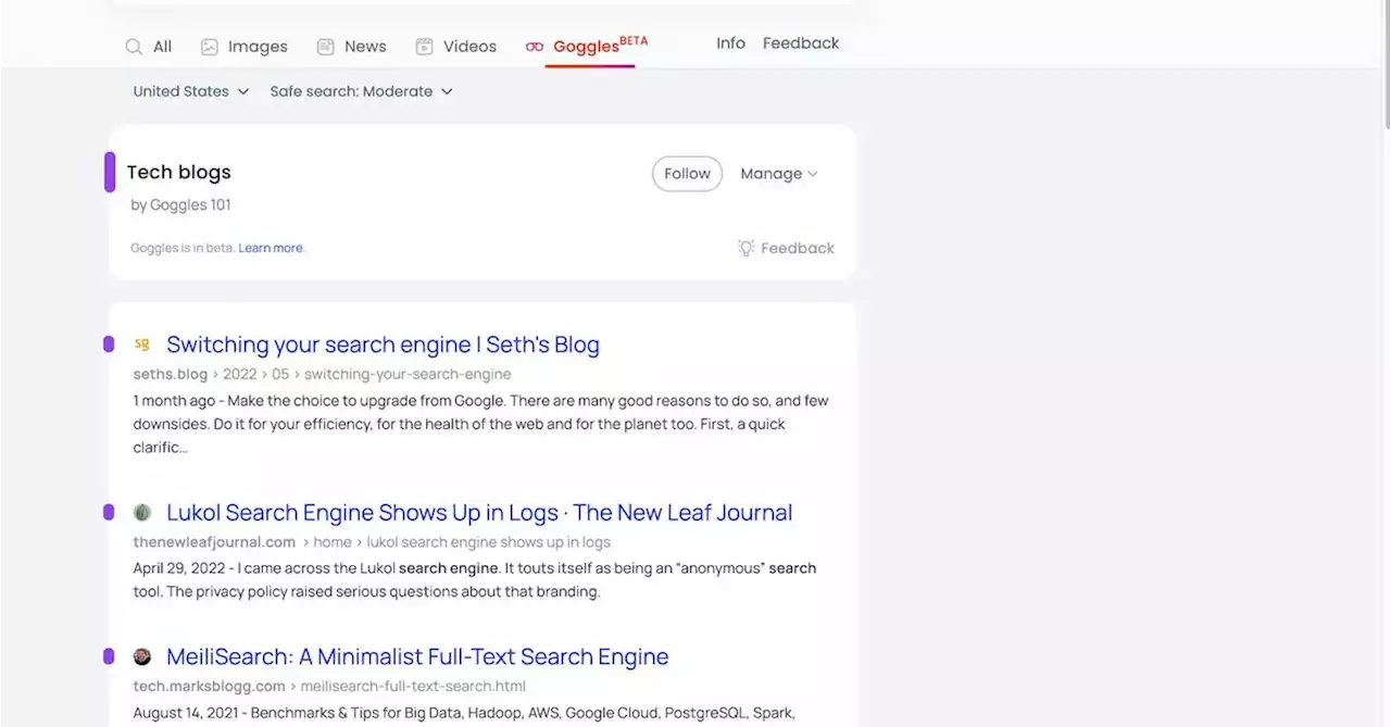 Brave’s search engine lets you customize your results