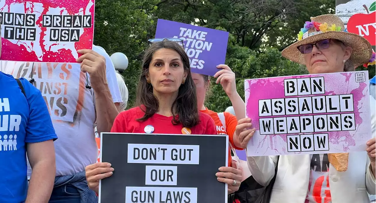 New Yorkers vent their frustrations over Supreme Court's gun ruling at Union Square rally