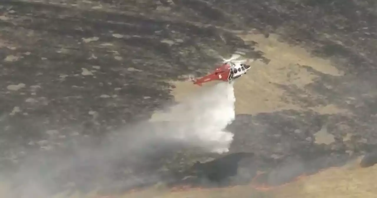 Brush fire in Sylmar singes 25 acres, burns close to homes