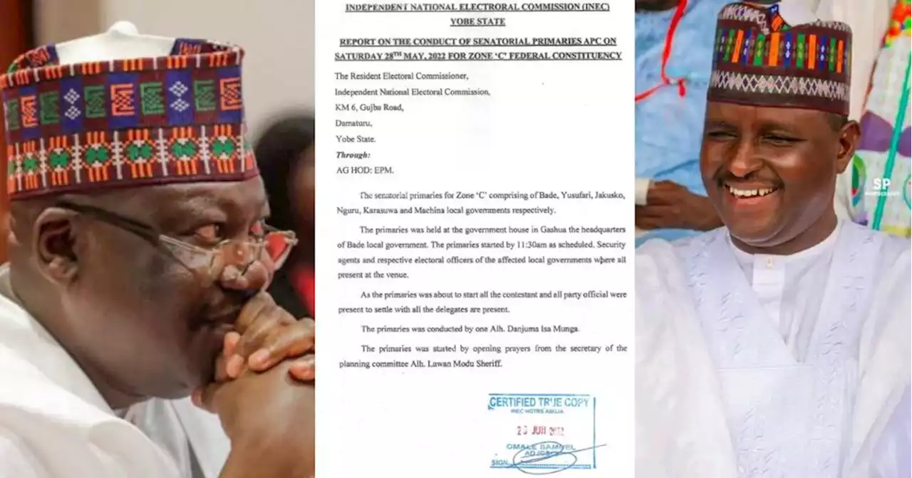 JUST-IN: INEC Records Show Machina Is APC Yobe North Candidate