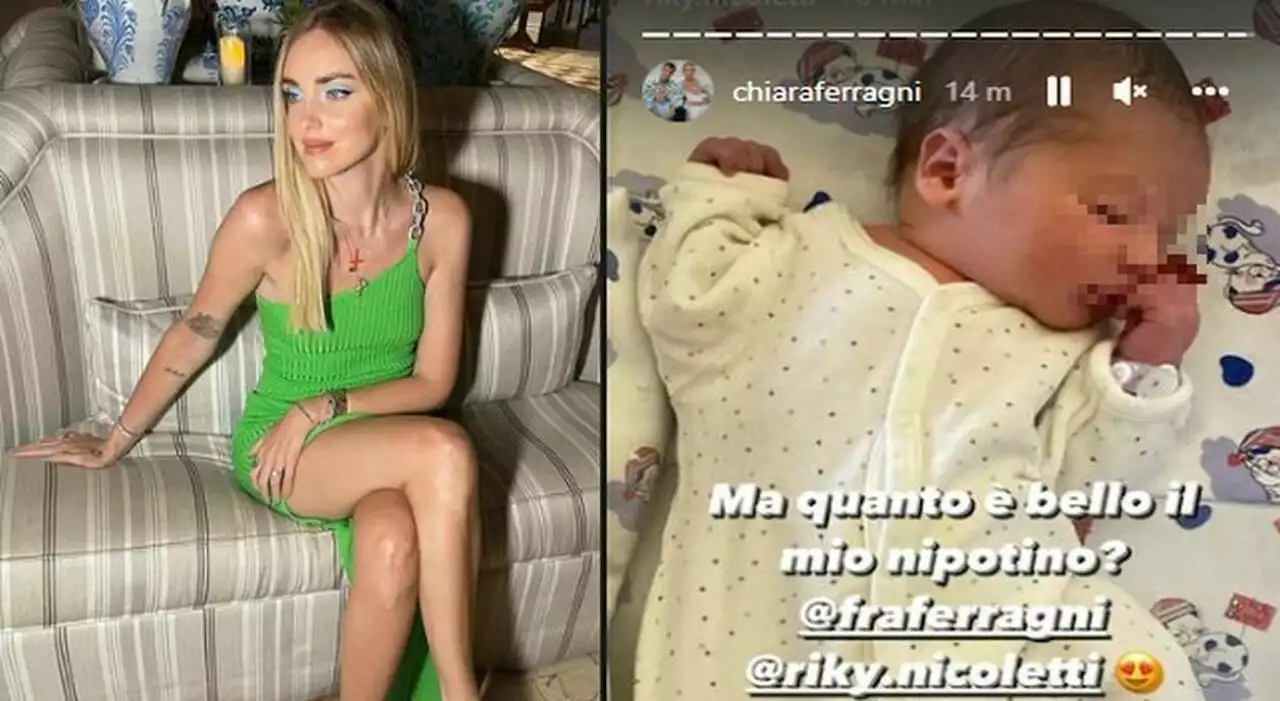 Chiara Ferragni e il piccolo Edoardo: «Ma quanto è bello». Al settimo cielo per il primo nipotino