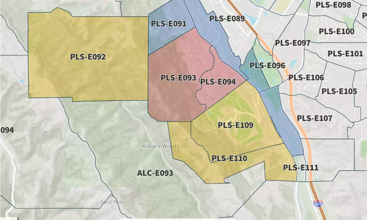 Map: Evacuation for Canyon Fire, near Sunol