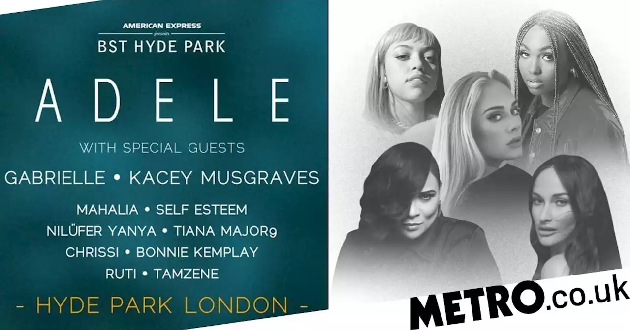 Adele reveals Hyde Park special guests, including Kacey Musgraves and Gabrielle