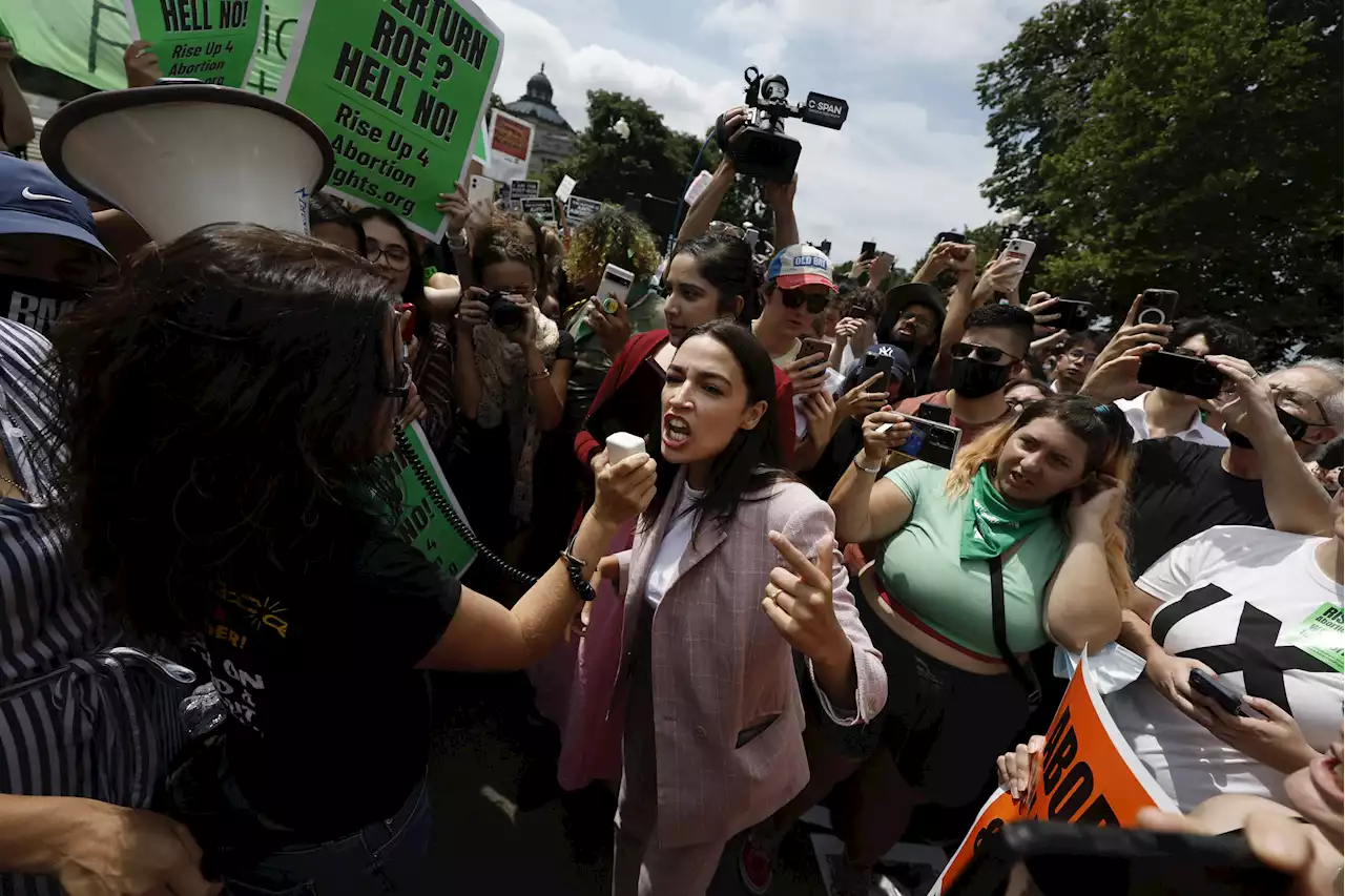 Alexandria Ocasio-Cortez calls for protests over Supreme Court's Roe ruling