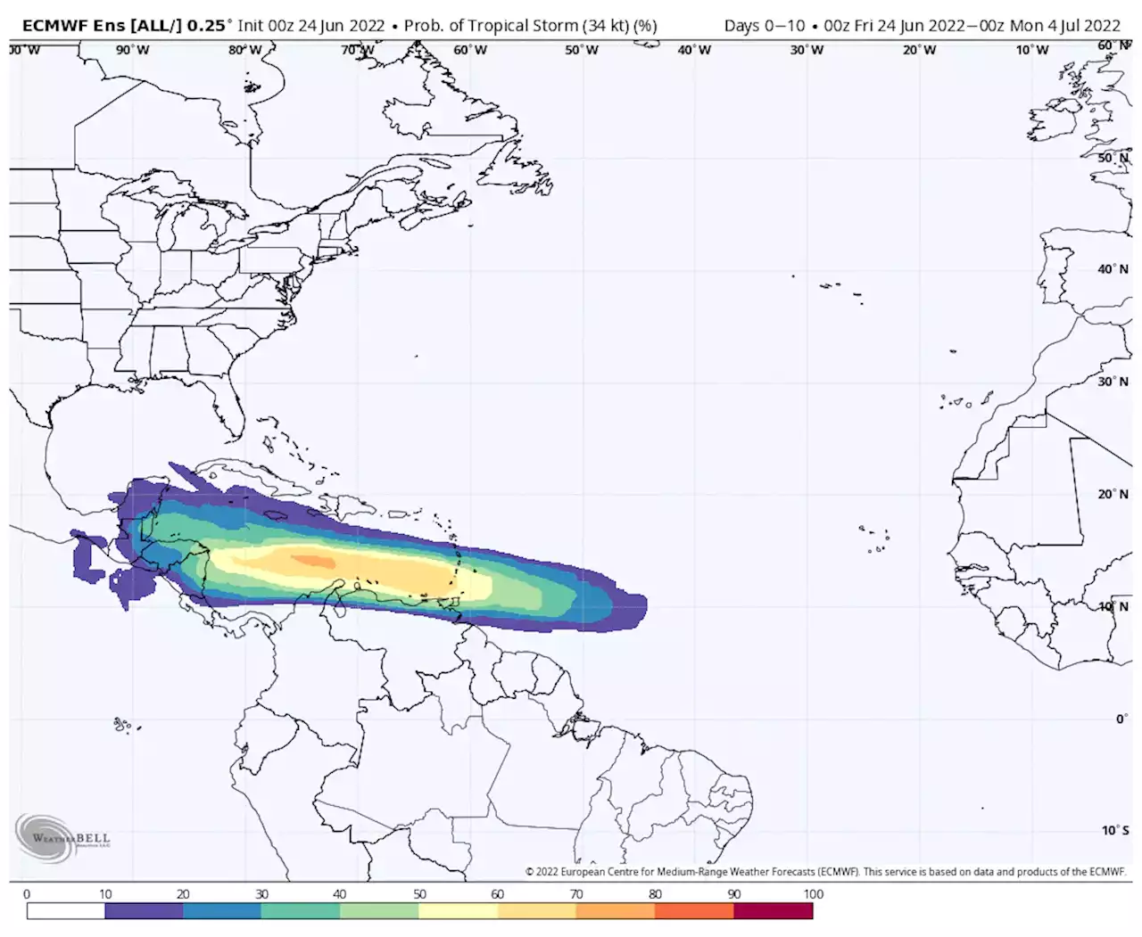 Tropical storm could form in Atlantic next week and threaten Caribbean