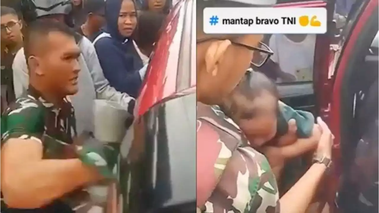 Video TNI Selamatkan Bayi Terkunci, Ternyata Anaknya Sendiri