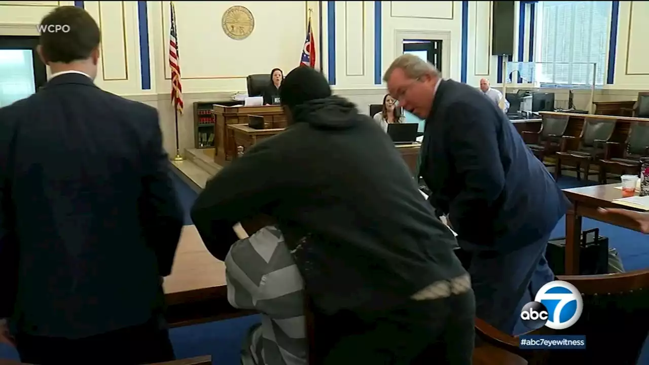 Distraught father attacks 3-year-old son's alleged killer during court hearing in Ohio