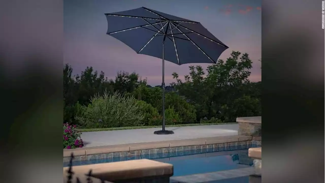 Solar patio umbrellas sold at Costco recalled after multiple fires