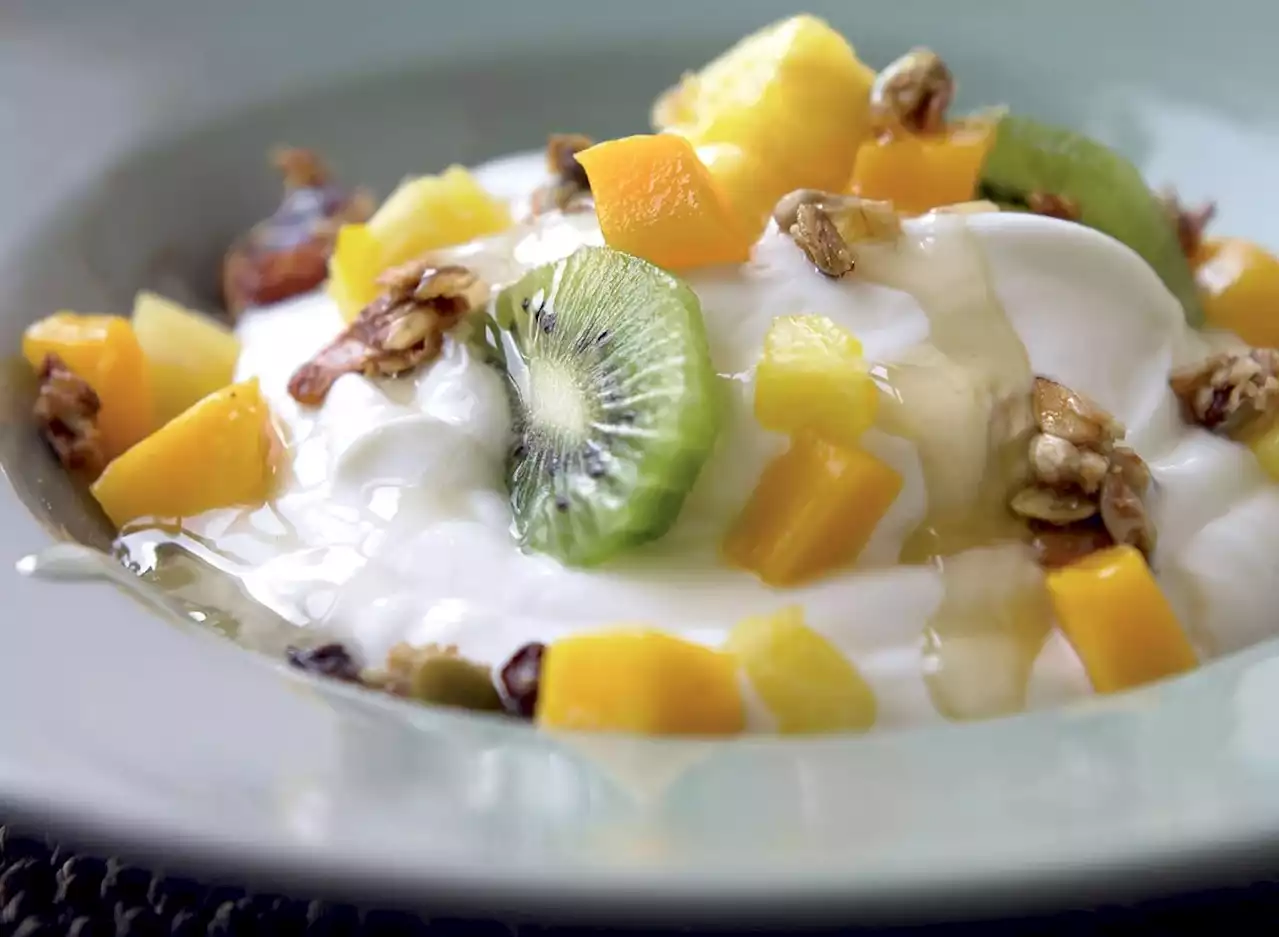 Greek Yogurt With Fruit and Ginger Syrup Recipe — Eat This Not That